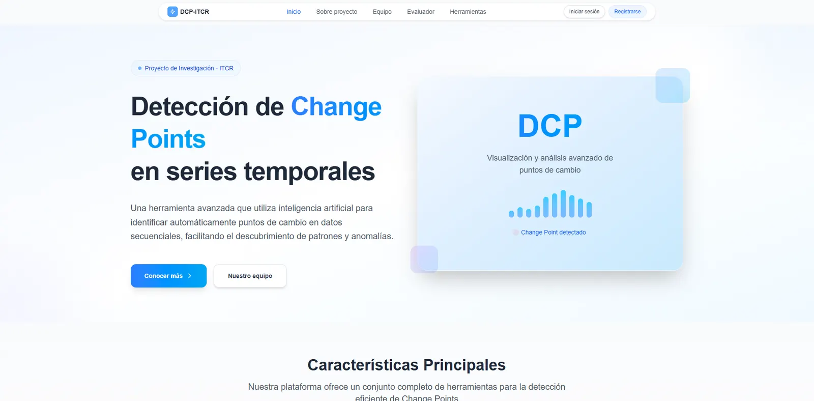 DCP — Plataforma de detección de puntos de cambio
